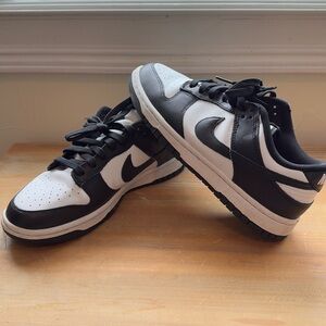 Women’s Nike Dunk Low Black/White Size 8. Great condition! Hardly worn.